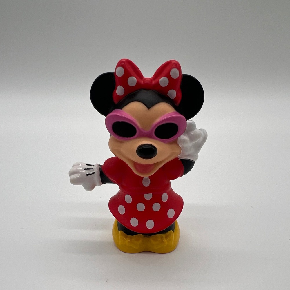 Fisher Price Little People Disney Minnie Mouse Figure Red Polka Dot Dress Toy